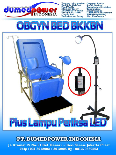 Obgyn-Bed-DAK-BKKBN-2016-plus-LED-Examination-Lamp