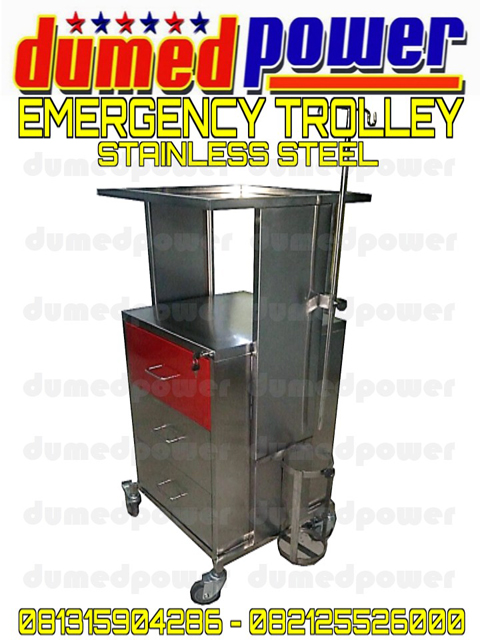 Jual Emergency Trolley Stainless Steel Murah