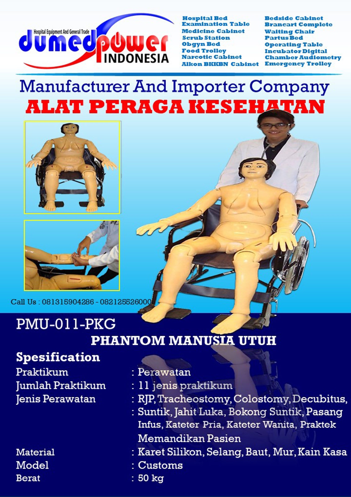 Phantom Manusia Utuh 11 Jenis Praktikum PMU-011-PKG